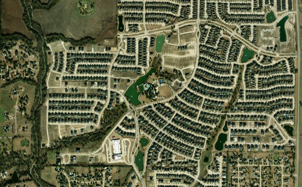 Mustang Lakes aerial